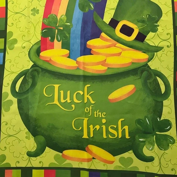 Large Colorful St. Patrick’s Day, Irish yard hanging flag - Picture 4 of 4